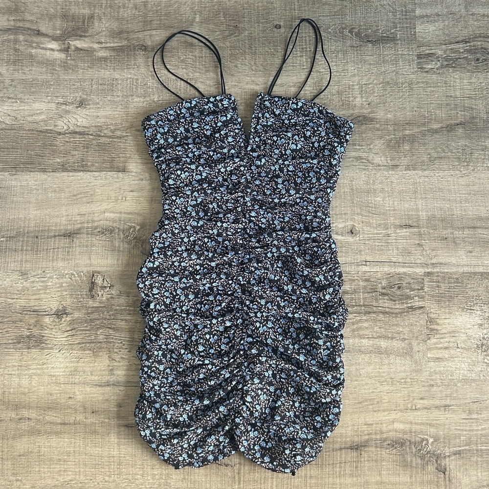 Hello Molly Balance is Key Ruched Floral Mini Dress 4
